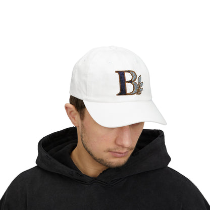 Stylish Classic Dad Cap with Elegant Initial Design, Gift for Fathers Day, Casual Everyday Hat, Trendy Accessory for Men