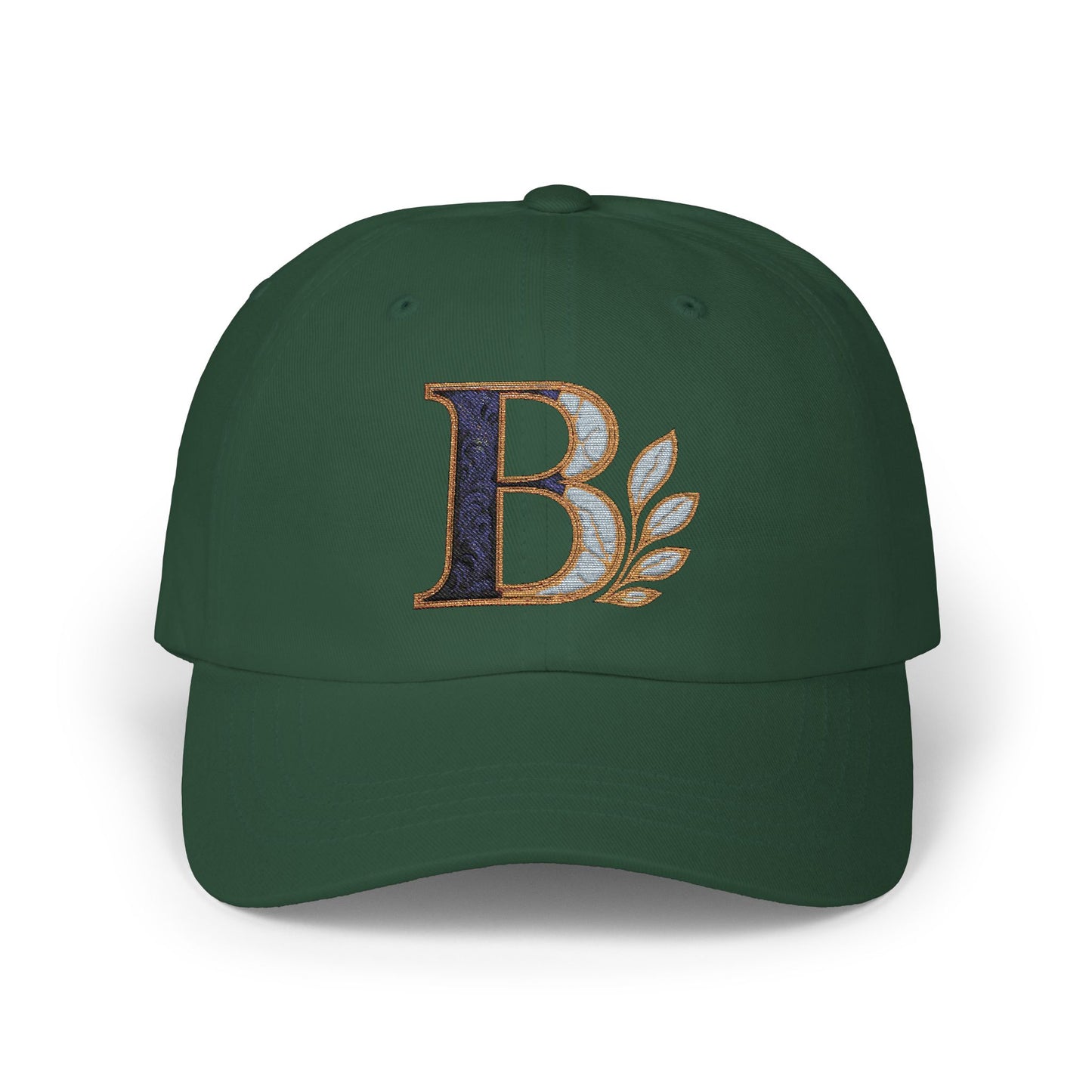 Stylish Classic Dad Cap with Elegant Initial Design, Gift for Fathers Day, Casual Everyday Hat, Trendy Accessory for Men