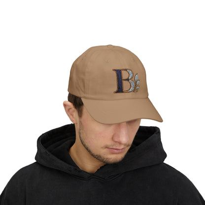 Stylish Classic Dad Cap with Elegant Initial Design, Gift for Fathers Day, Casual Everyday Hat, Trendy Accessory for Men