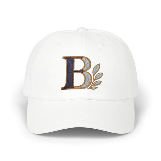 Stylish Classic Dad Cap with Elegant Initial Design, Gift for Fathers Day, Casual Everyday Hat, Trendy Accessory for Men