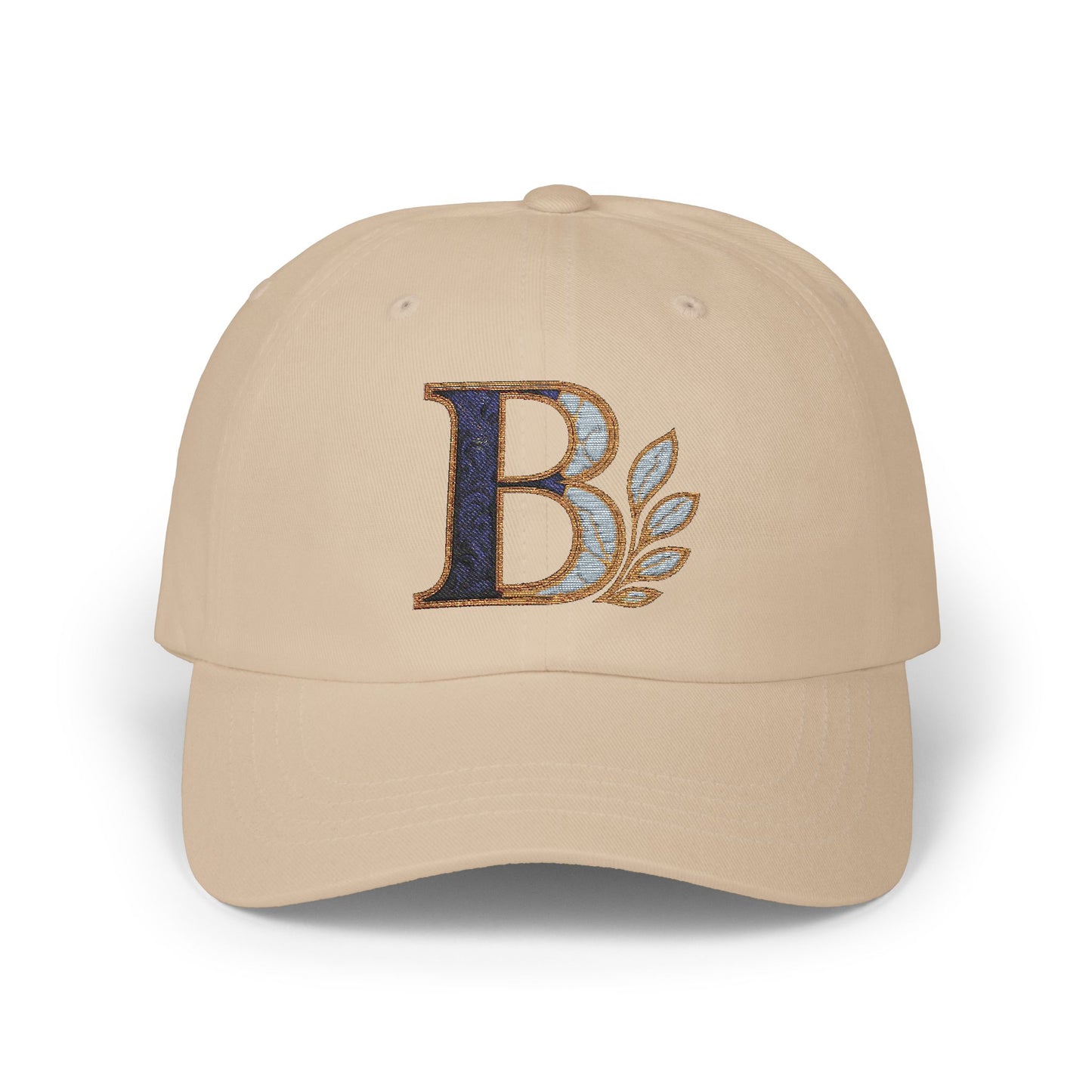 Stylish Classic Dad Cap with Elegant Initial Design, Gift for Fathers Day, Casual Everyday Hat, Trendy Accessory for Men