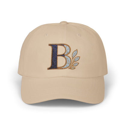 Stylish Classic Dad Cap with Elegant Initial Design, Gift for Fathers Day, Casual Everyday Hat, Trendy Accessory for Men