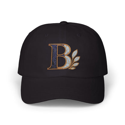 Stylish Classic Dad Cap with Elegant Initial Design, Gift for Fathers Day, Casual Everyday Hat, Trendy Accessory for Men